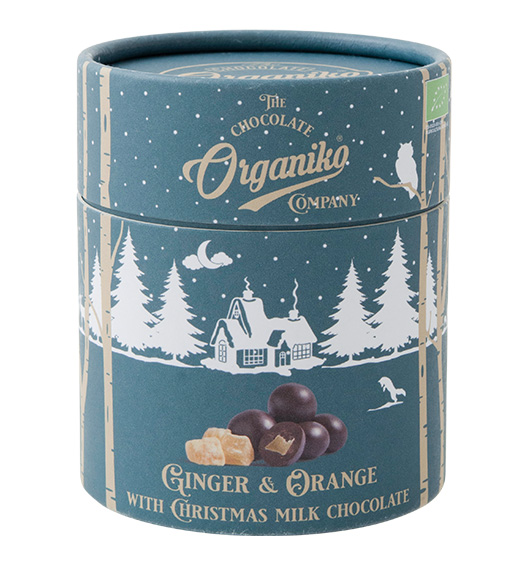 Bio Schokoladenkugeln mit kandiertem Ingwer und Orange